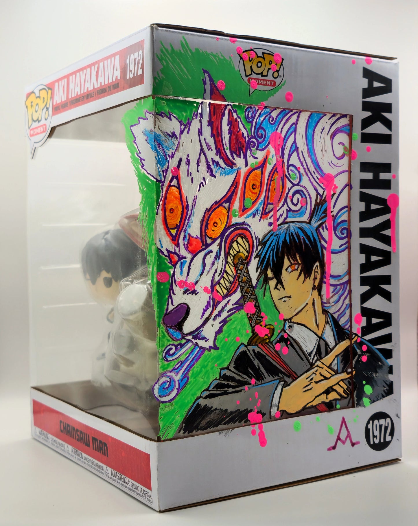 Custom Art Box Aki Hayakawa Funko Pop #1972 (Chainsaw Man)