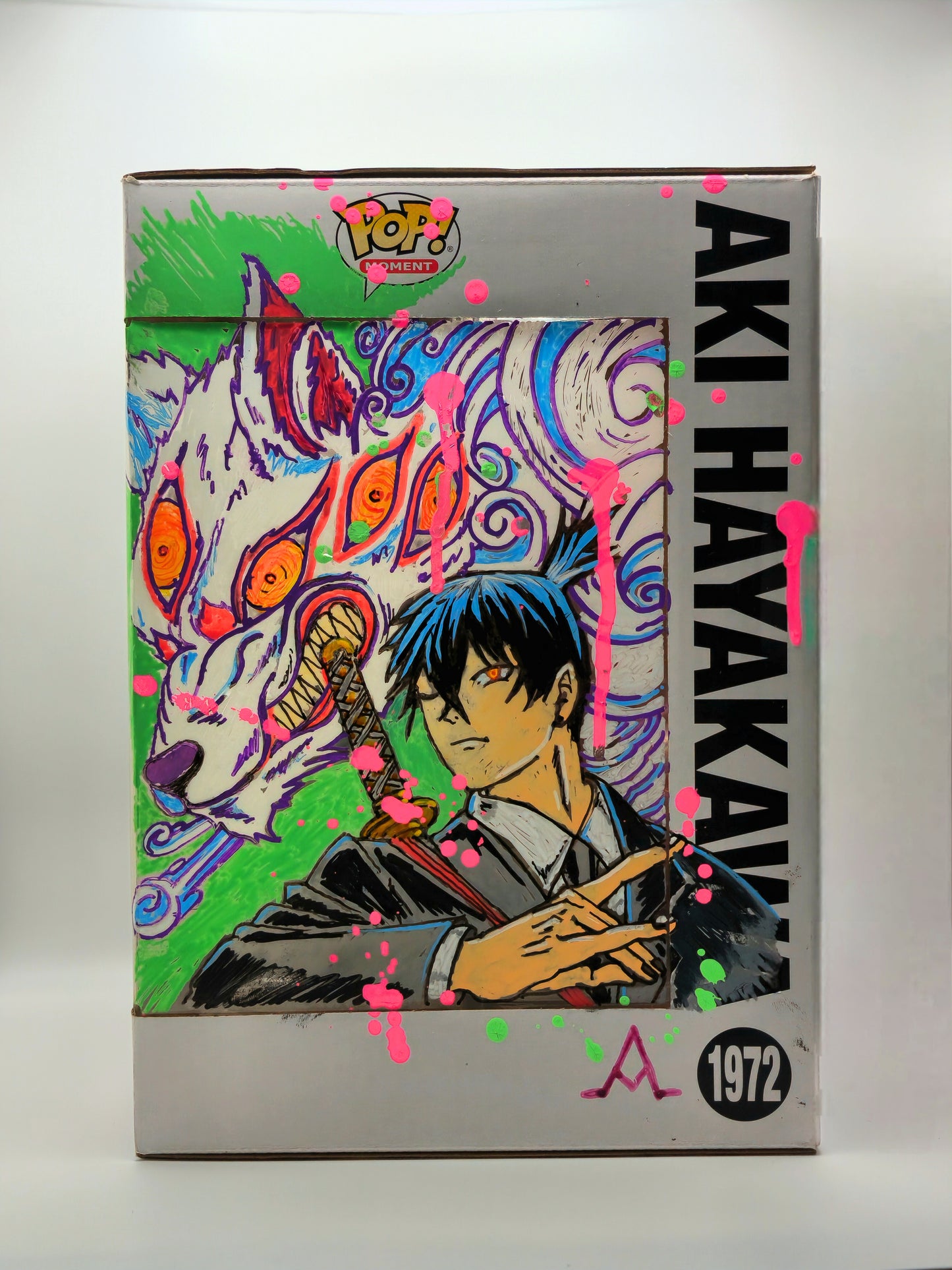 Custom Art Box Aki Hayakawa Funko Pop #1972 (Chainsaw Man)